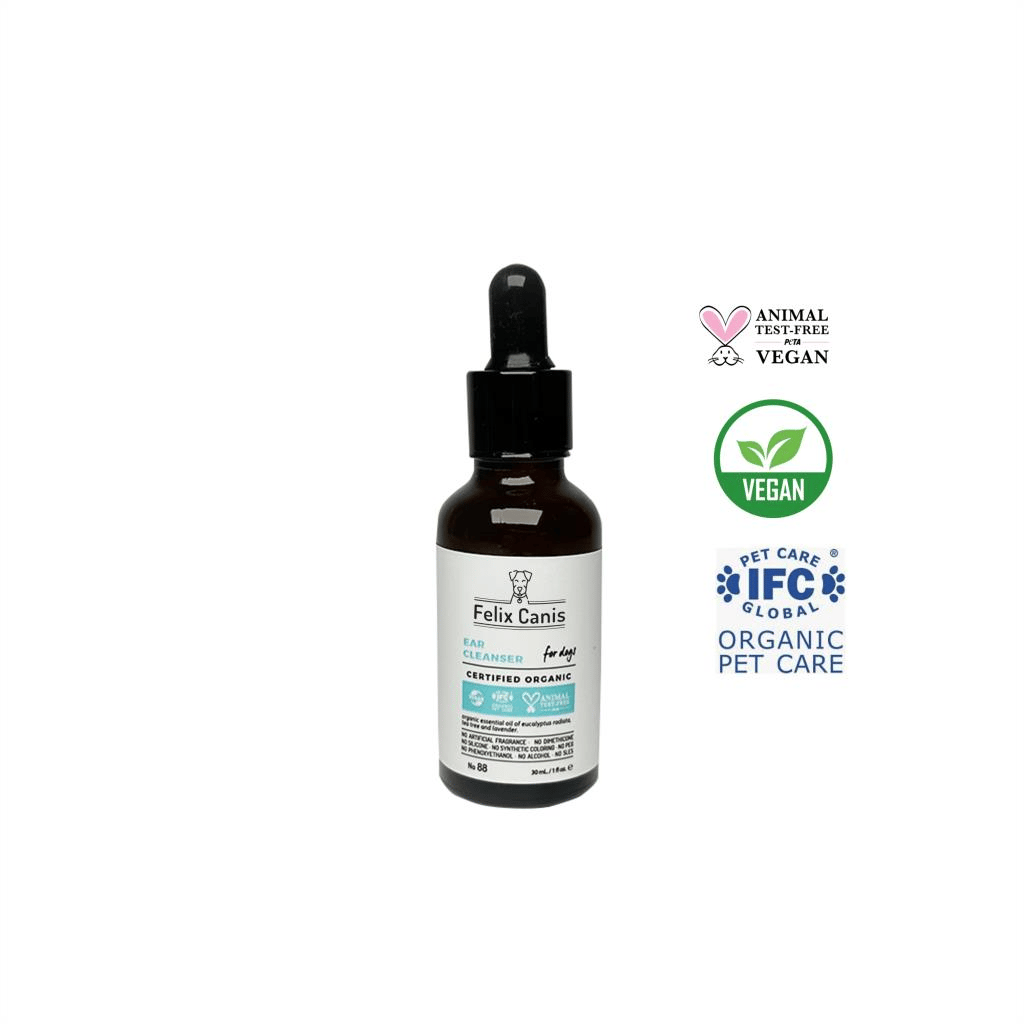 Köpekler İçin Kulak Temizleyici Damla Organik ve Vegan 30Ml