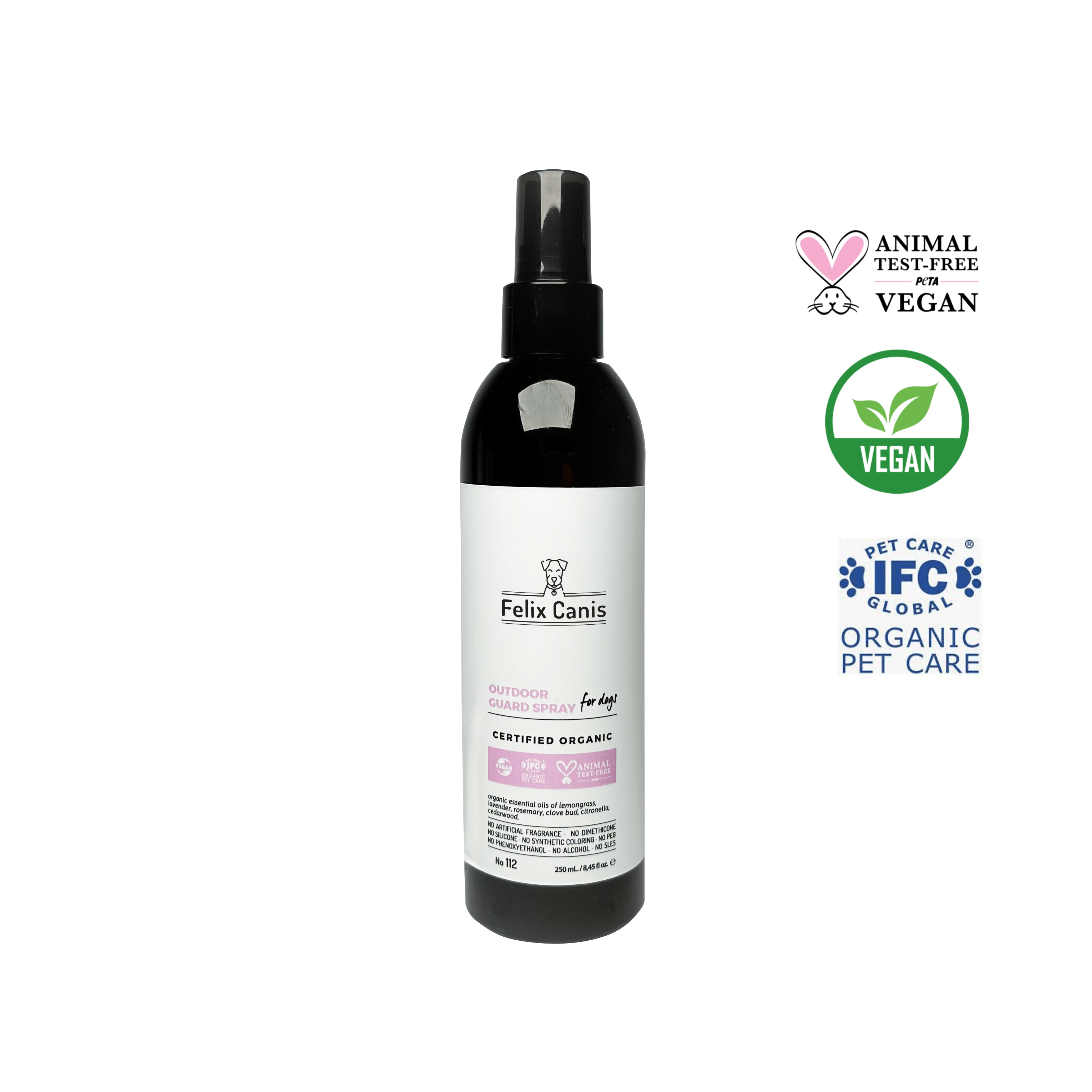 Köpekler İçin Dış Mekan Koruma Spreyi Organik ve Vegan 250Ml